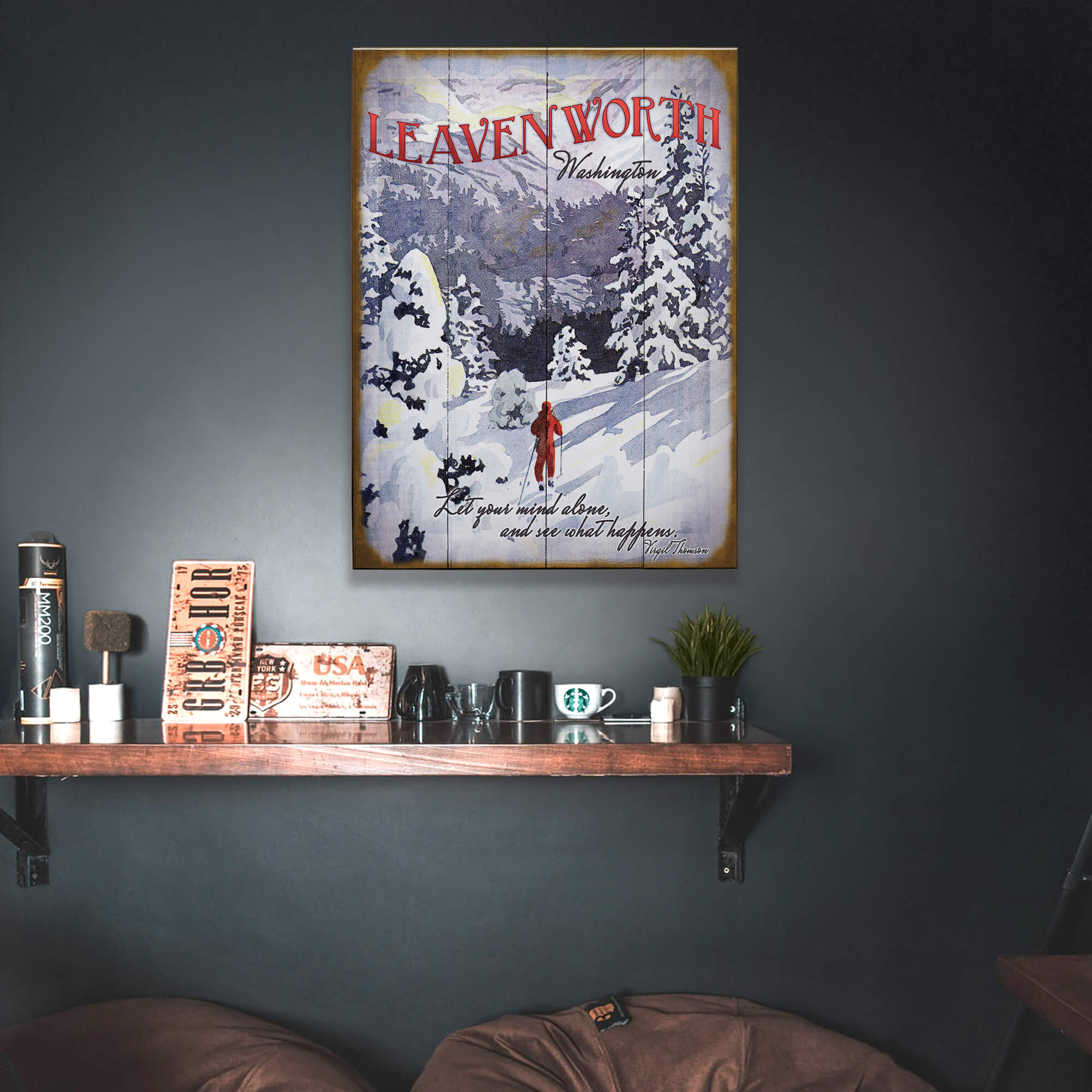 Let Your Mind Alone: Virgil Thomson - Wood & Metal Wall Art