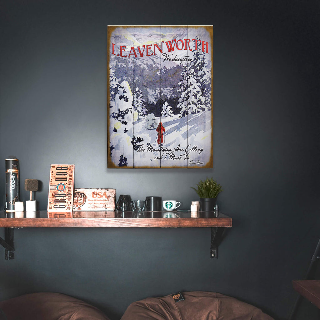The Mountains are Calling: John Muir - Wood & Metal Wall Art