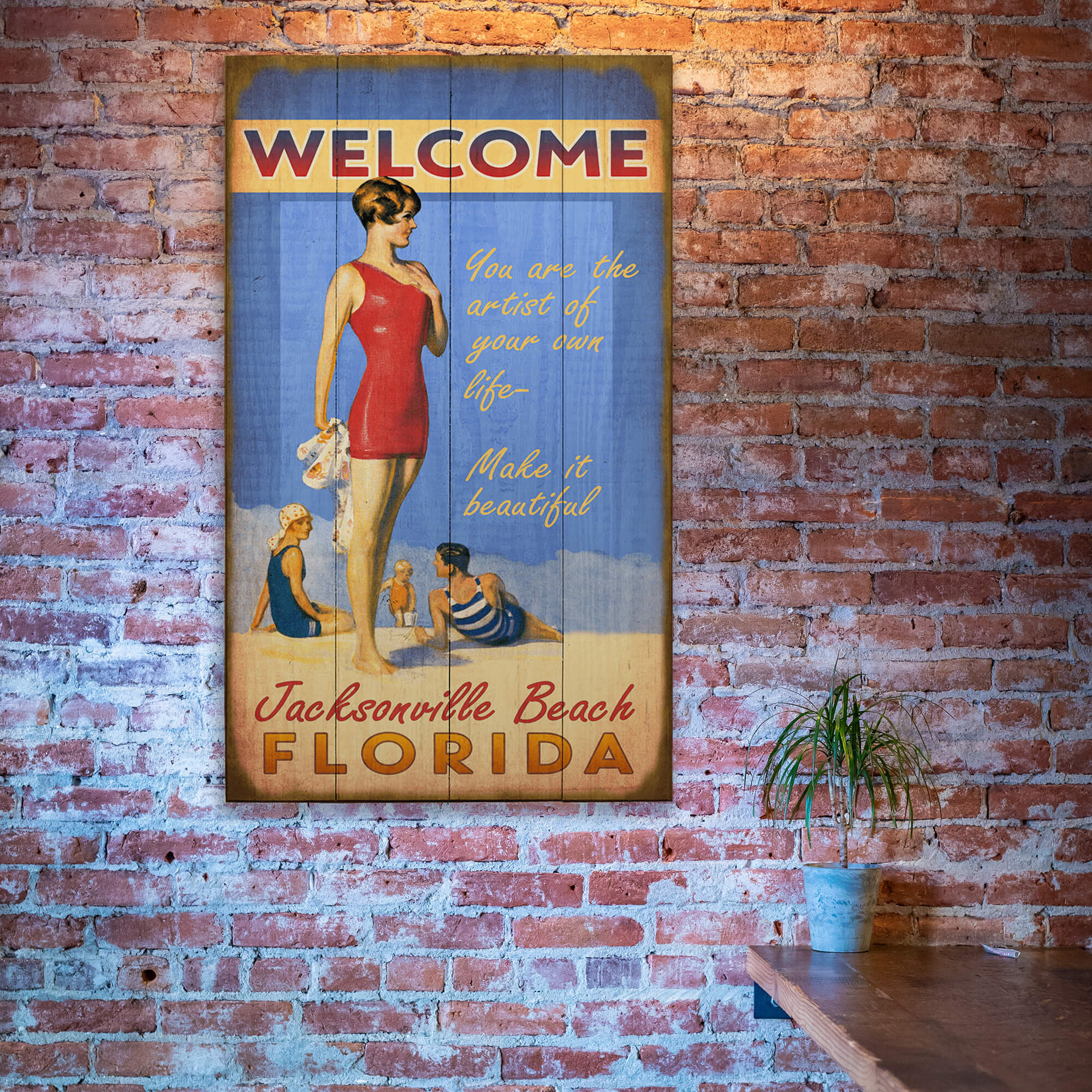 Seaside Greetings - Wood & Metal Wall Art