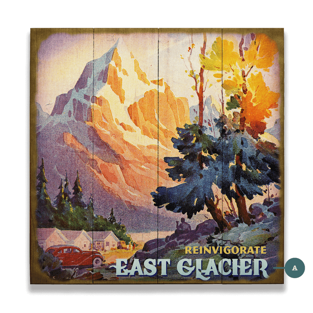 Reinvigorate: Mountain Cabin Scene - Wood & Metal Wall Art