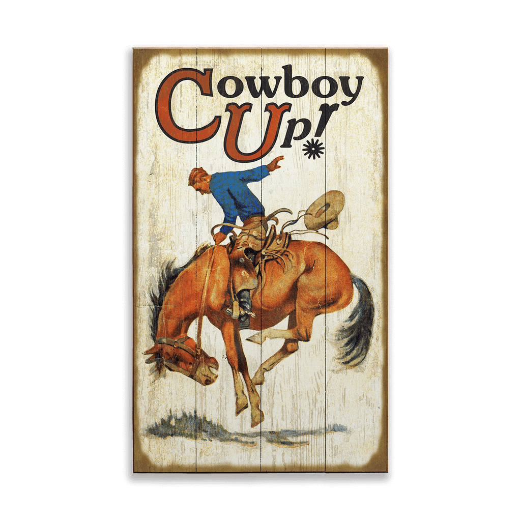 Cowboy Up: Generic - Wood & Metal Wall Art