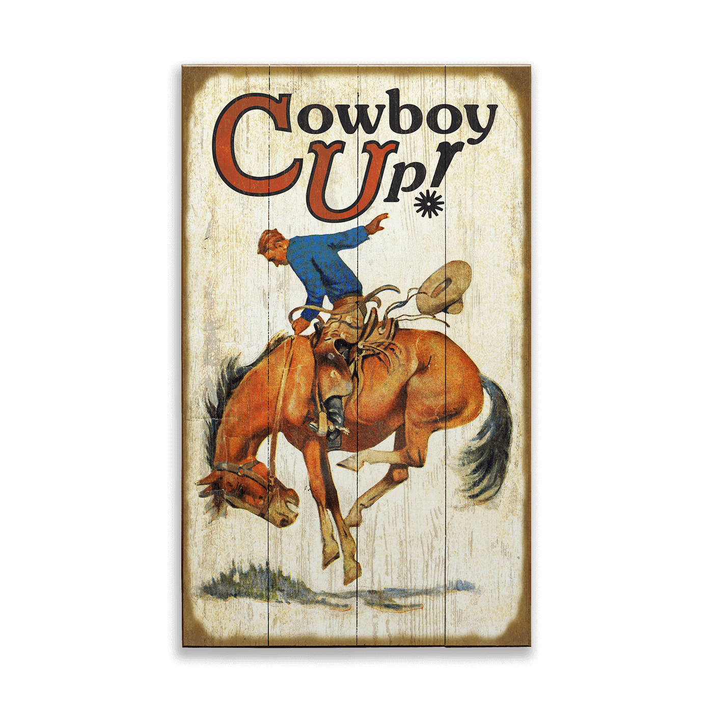 Cowboy Up: Generic - Wood & Metal Wall Art