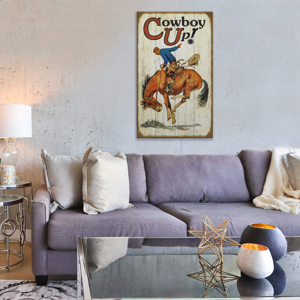 Cowboy Up: Generic - Wood & Metal Wall Art