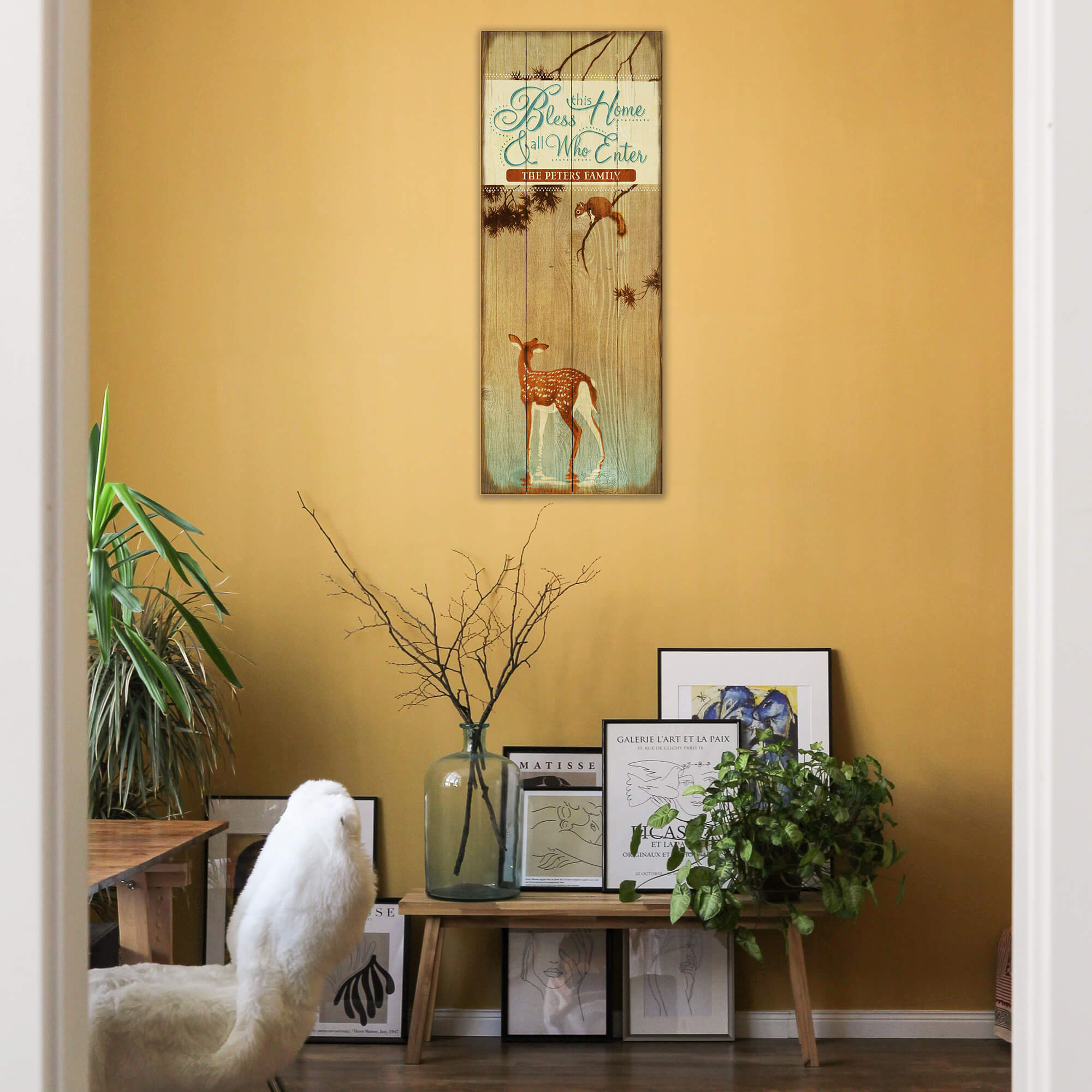 Bless this Home and all Who Enter - Wood & Metal Wall Art