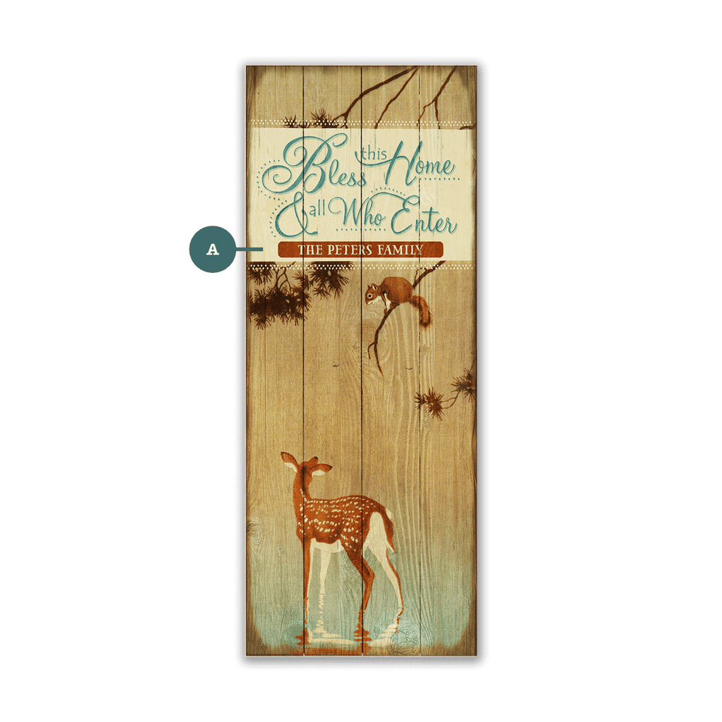 Bless this Home and all Who Enter - Wood & Metal Wall Art