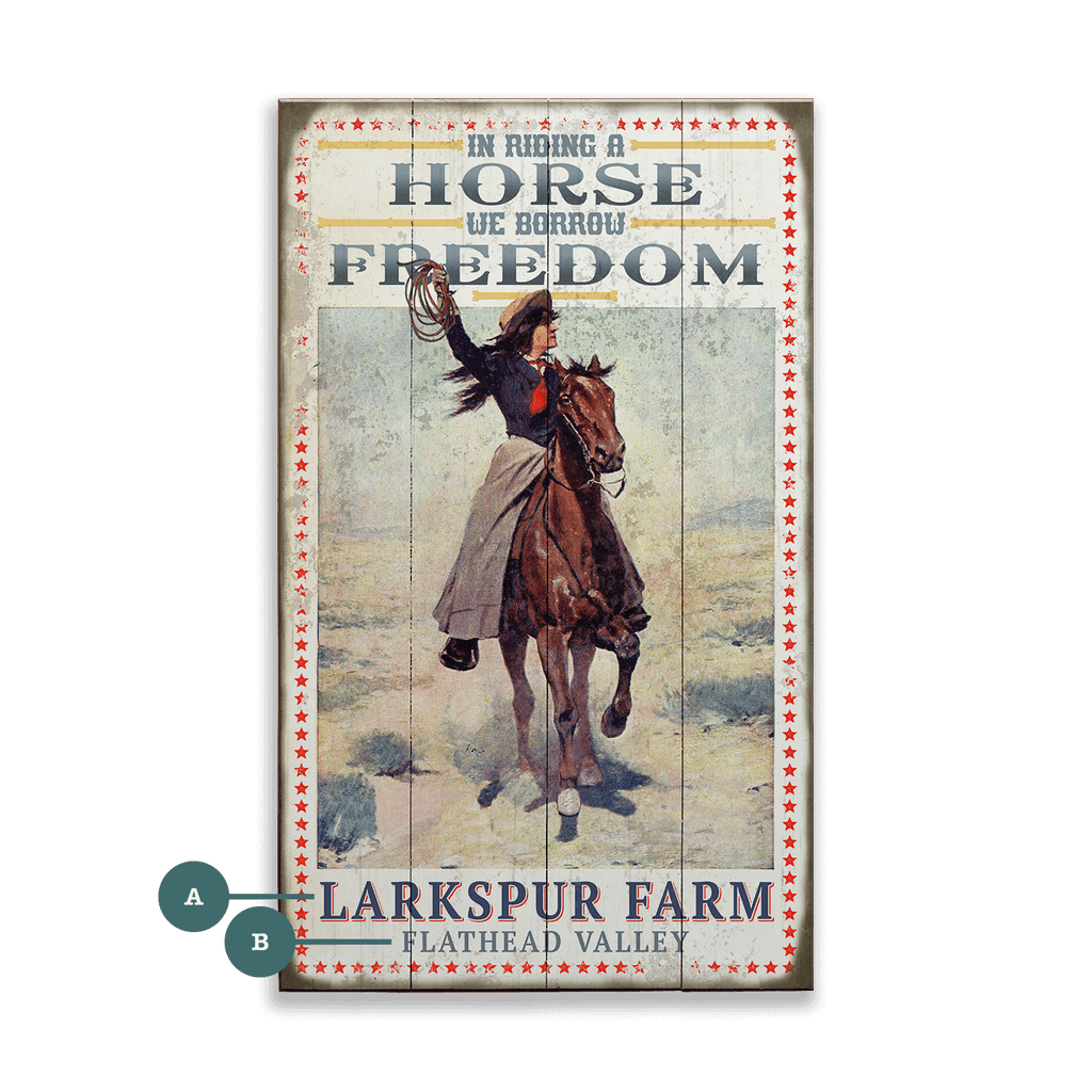 In Riding a Horse We Borrow Freedom - Wood & Metal Wall Art