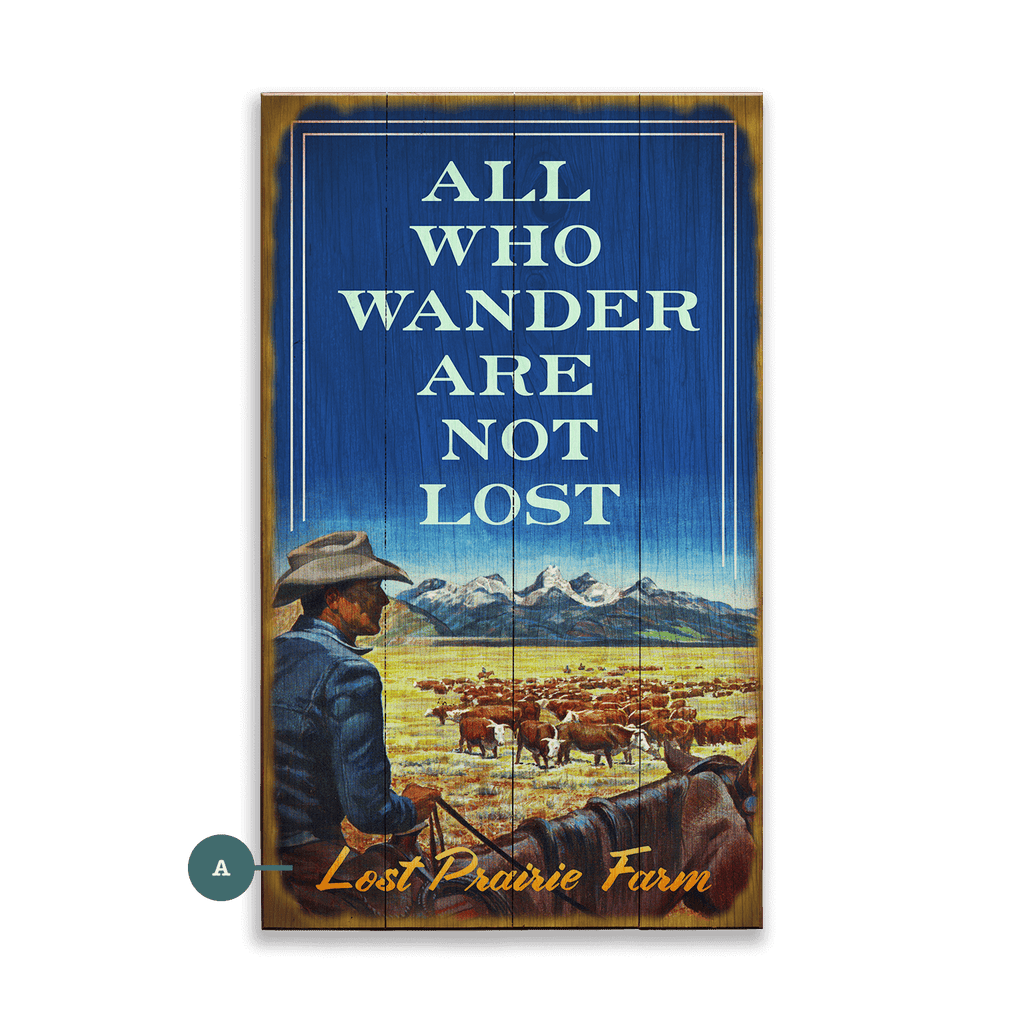 All Who Wander Are Not Lost - Wood & Metal Wall Art