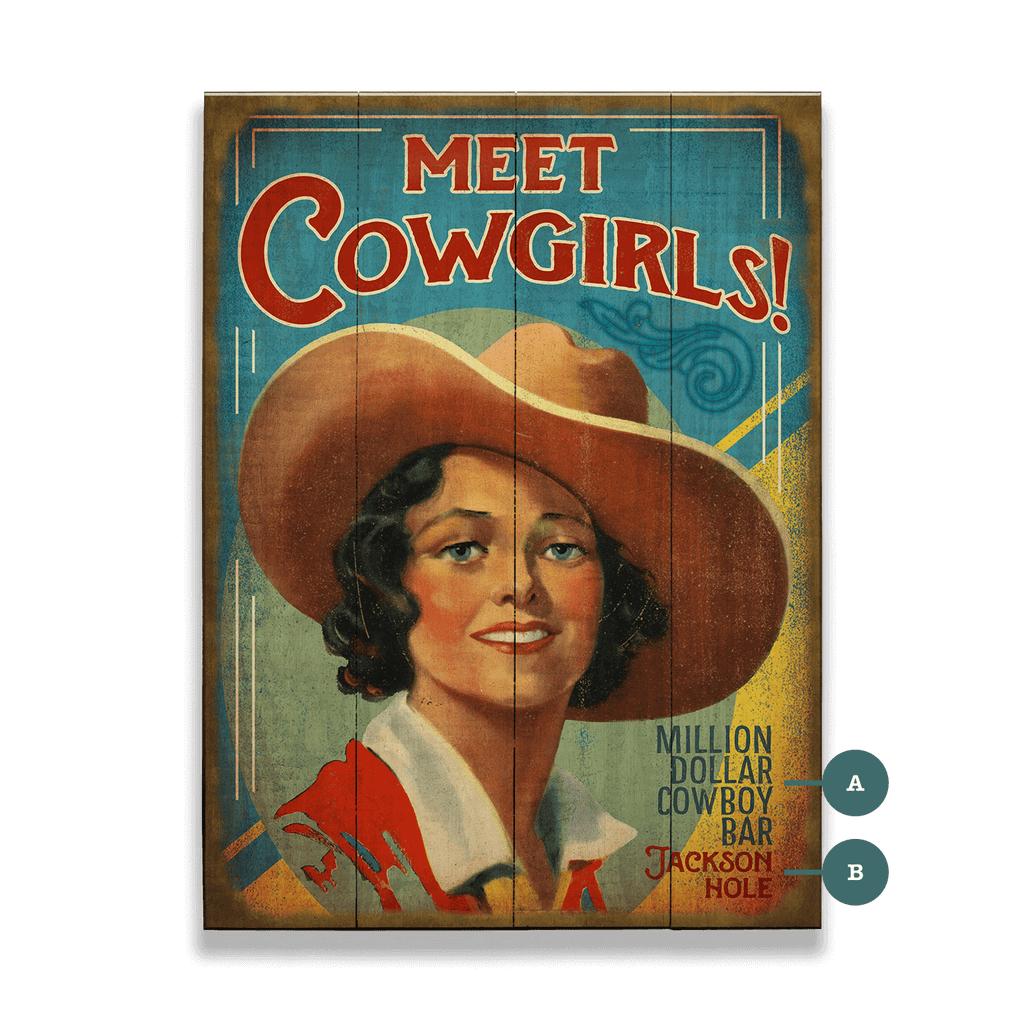 Meet Cowgirls - Wood & Metal Wall Art