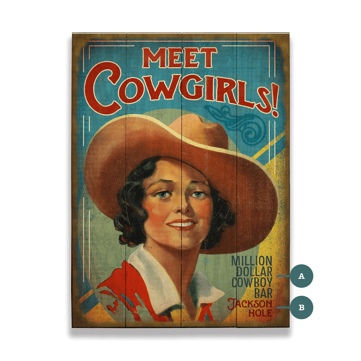 Meet Cowgirls - Wood & Metal Wall Art
