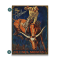 Rodeo Bull Rider - Wood & Metal Wall Art
