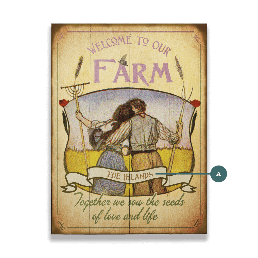 Together We Sow: Personalized - Wood & Metal Wall Art