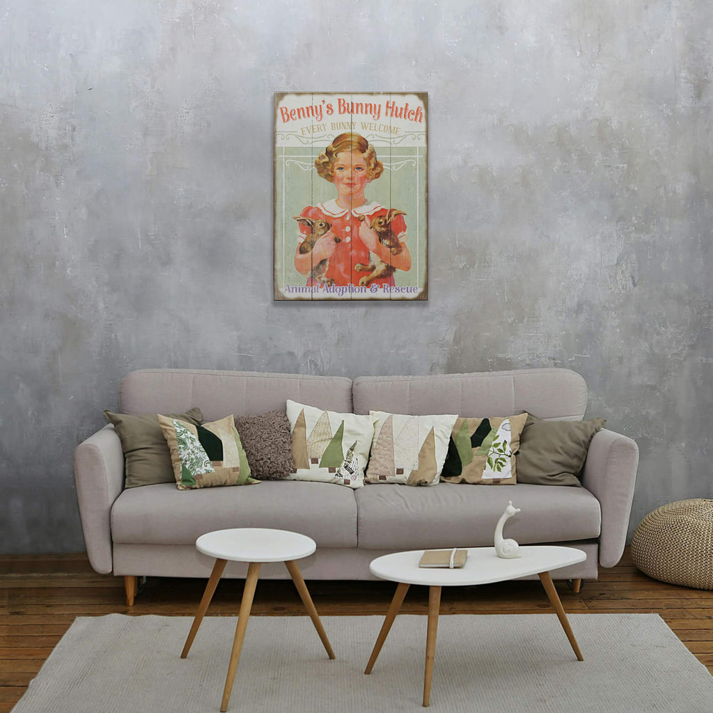 Every Bunny Welcome - Wood & Metal Wall Art