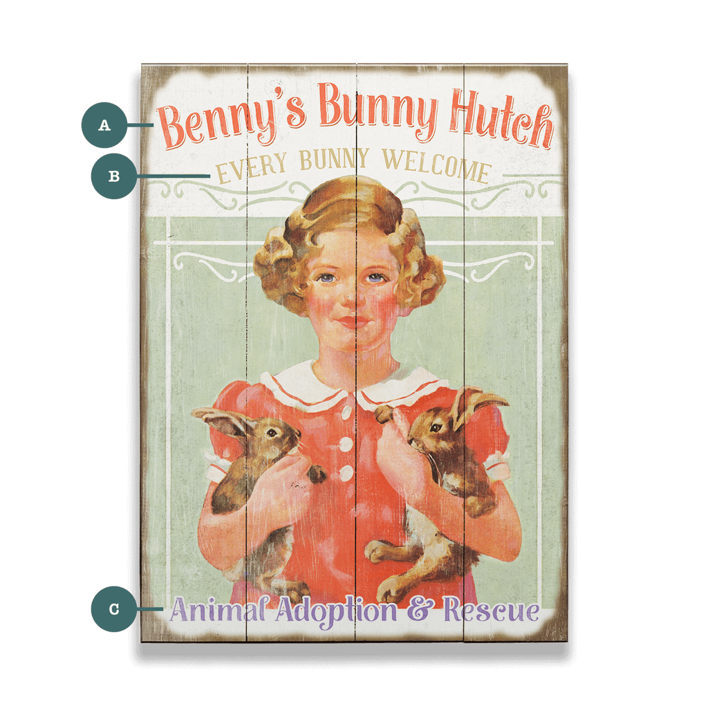 Every Bunny Welcome - Wood & Metal Wall Art
