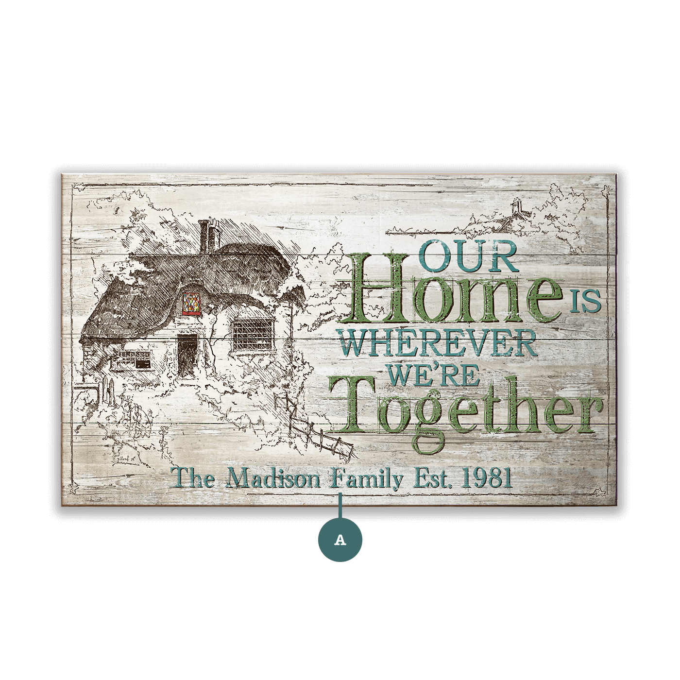Our Home is Wherever We're Together - Wood & Metal Wall Art