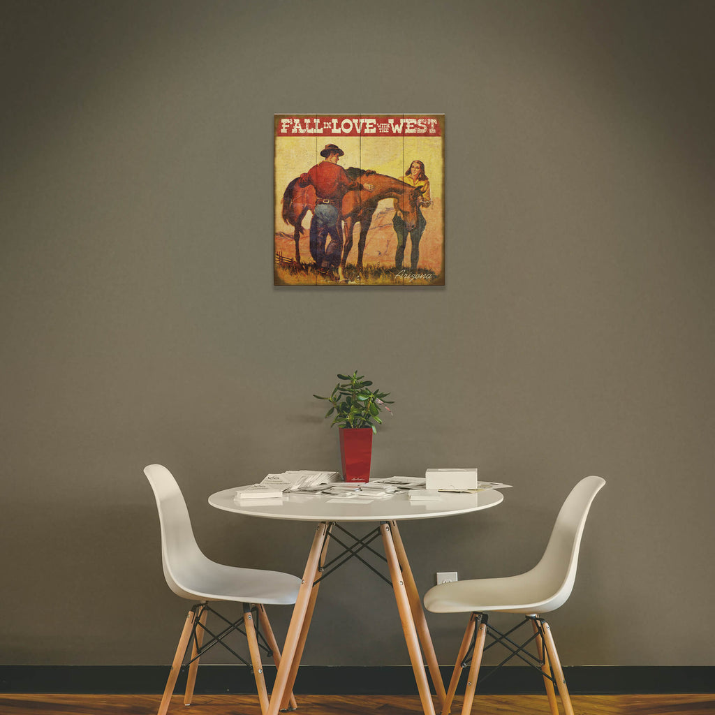 Fall In Love With the West - Wood & Metal Wall Art