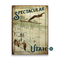 Spectacular Ski Jumper - Wood & Metal Wall Art