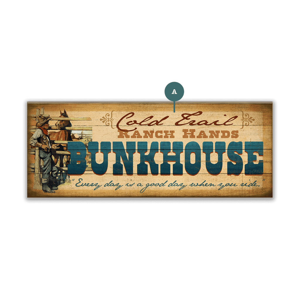 Ranch Hands Bunkhouse - Wood & Metal Wall Art