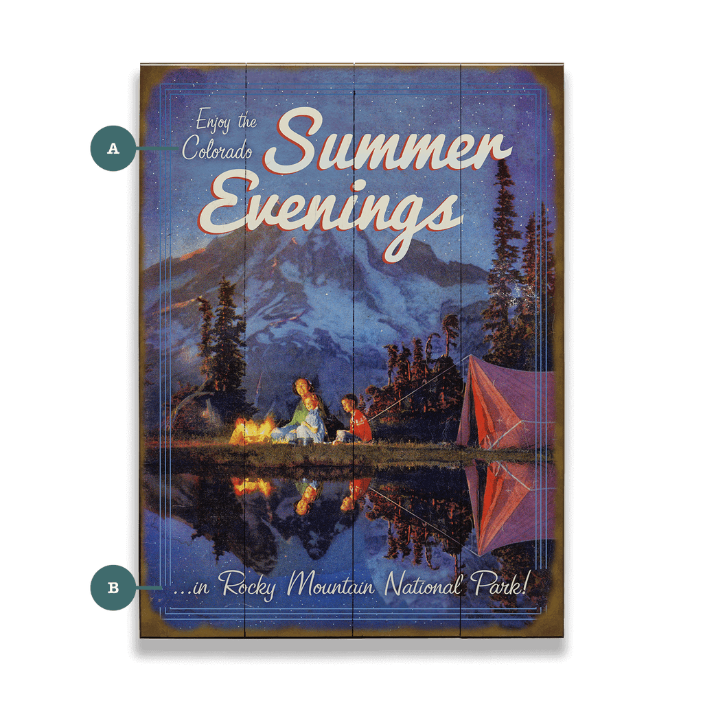 Enjoy the Summer Evenings - Wood & Metal Wall Art