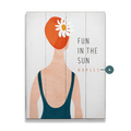 Fun in the Sun Swimcap Lady - Wood & Metal Wall Art