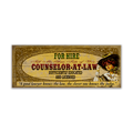 Legal Office - Counselor-at-Law: Female (Generic) - Wood & Metal Wall Art