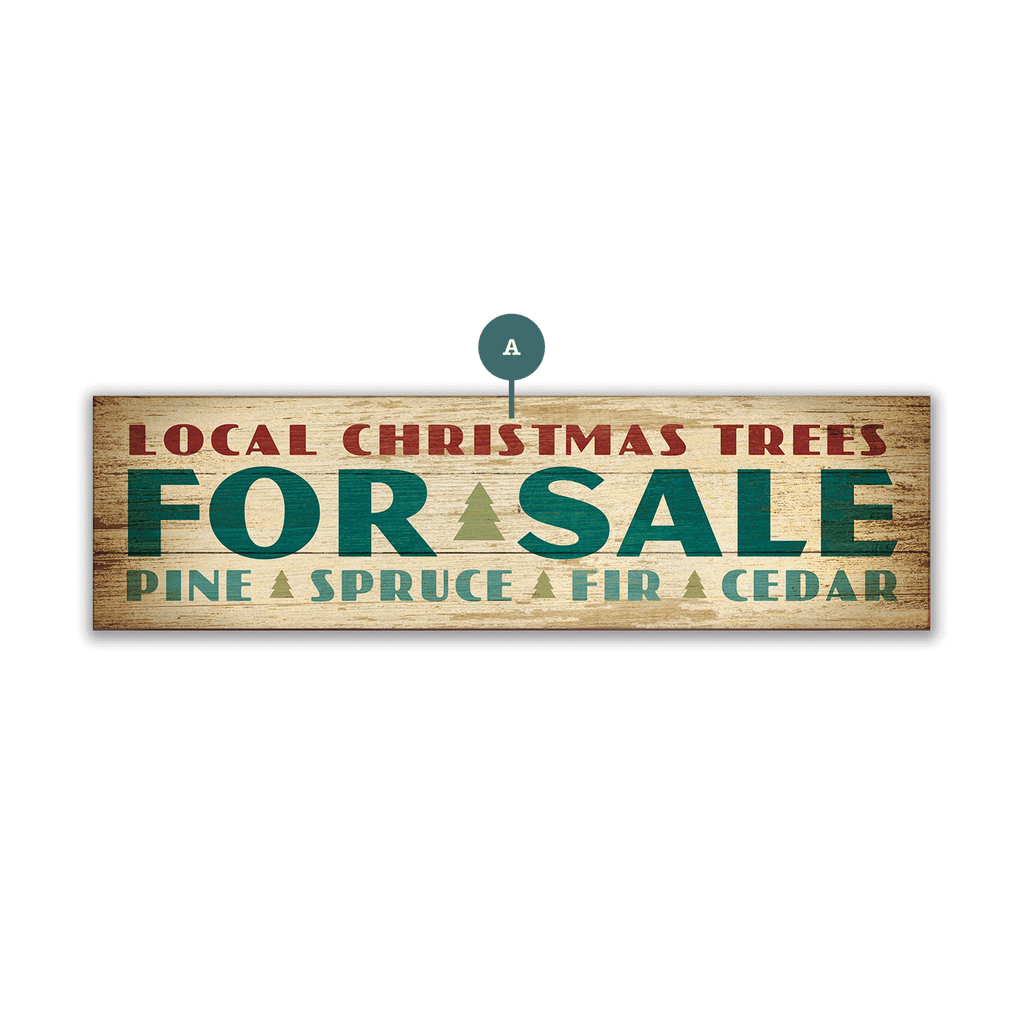 Christmas Trees for Sale - Wood & Metal Wall Art