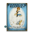 Maiden and Hens Farmer's Market - Wood & Metal Wall Art