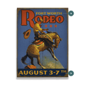 Bronco Rodeo - Wood & Metal Wall Art