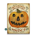 Halloween Greetings Jack-o-Lantern - Wood & Metal Wall Art
