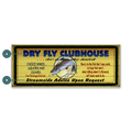 Dry Fly Fisherman's Clubhouse - Wood & Metal Wall Art