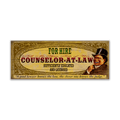 Legal Office - Counselor-at-Law: Male (Generic) - Wood & Metal Wall Art