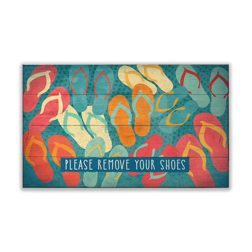Please Remove Your Flip Flops: Generic - Wood & Metal Wall Art