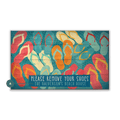 Please Remove Your Flip Flops: Personalized - Wood & Metal Wall Art