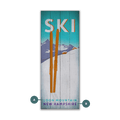 Pastel Skis in the Snow - Wood & Metal Wall Art