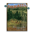 Summer Elk: The Mountains are Calling - Wood & Metal Wall Art
