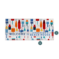 Beach House Buoy Welcome: Personalized - Wood & Metal Wall Art