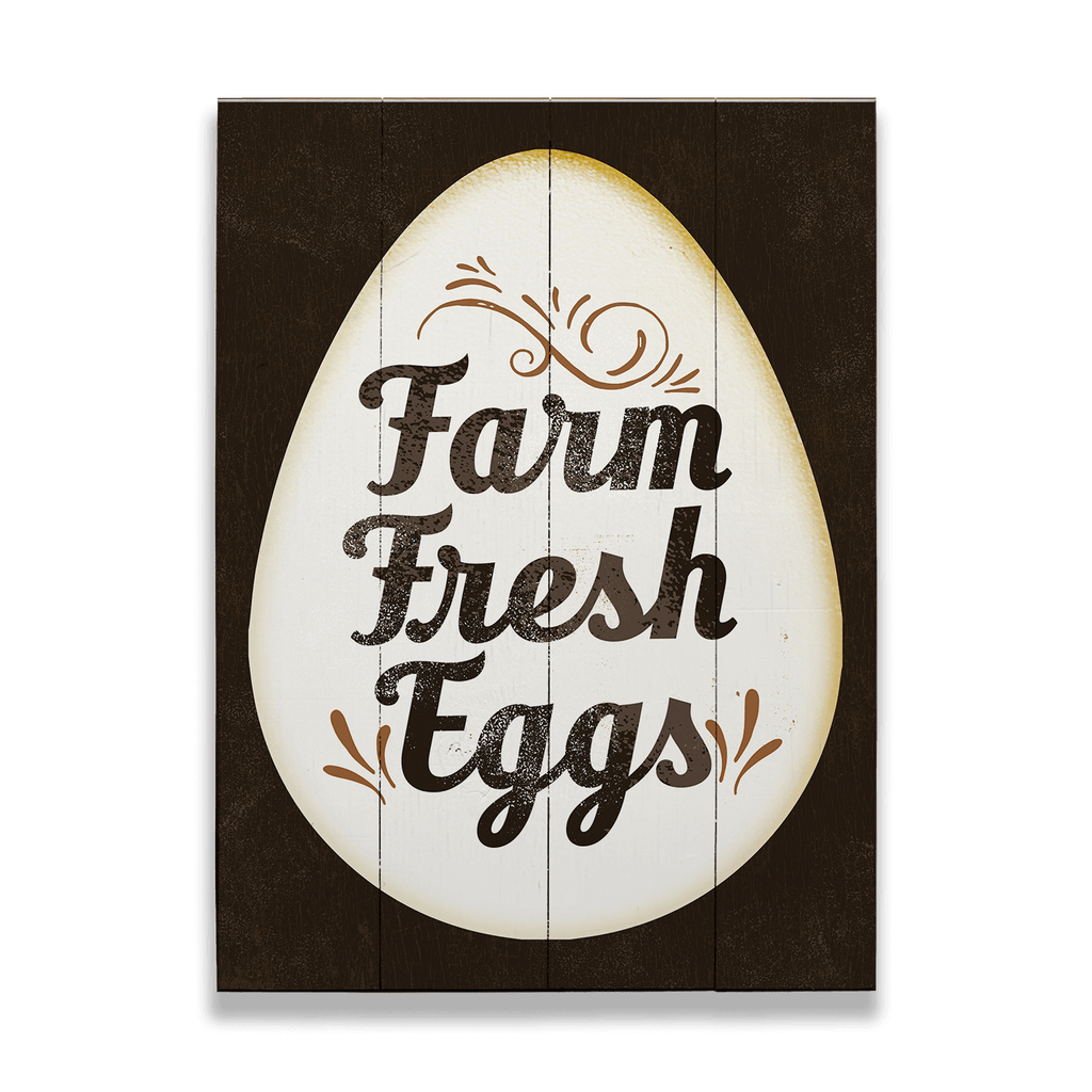 Farm Fresh Eggs - Wood & Metal Wall Art