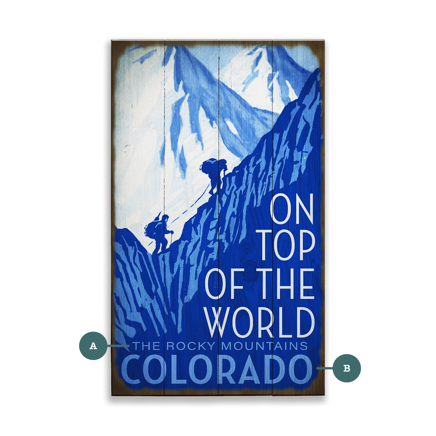 On Top of the World - Wood & Metal Wall Art