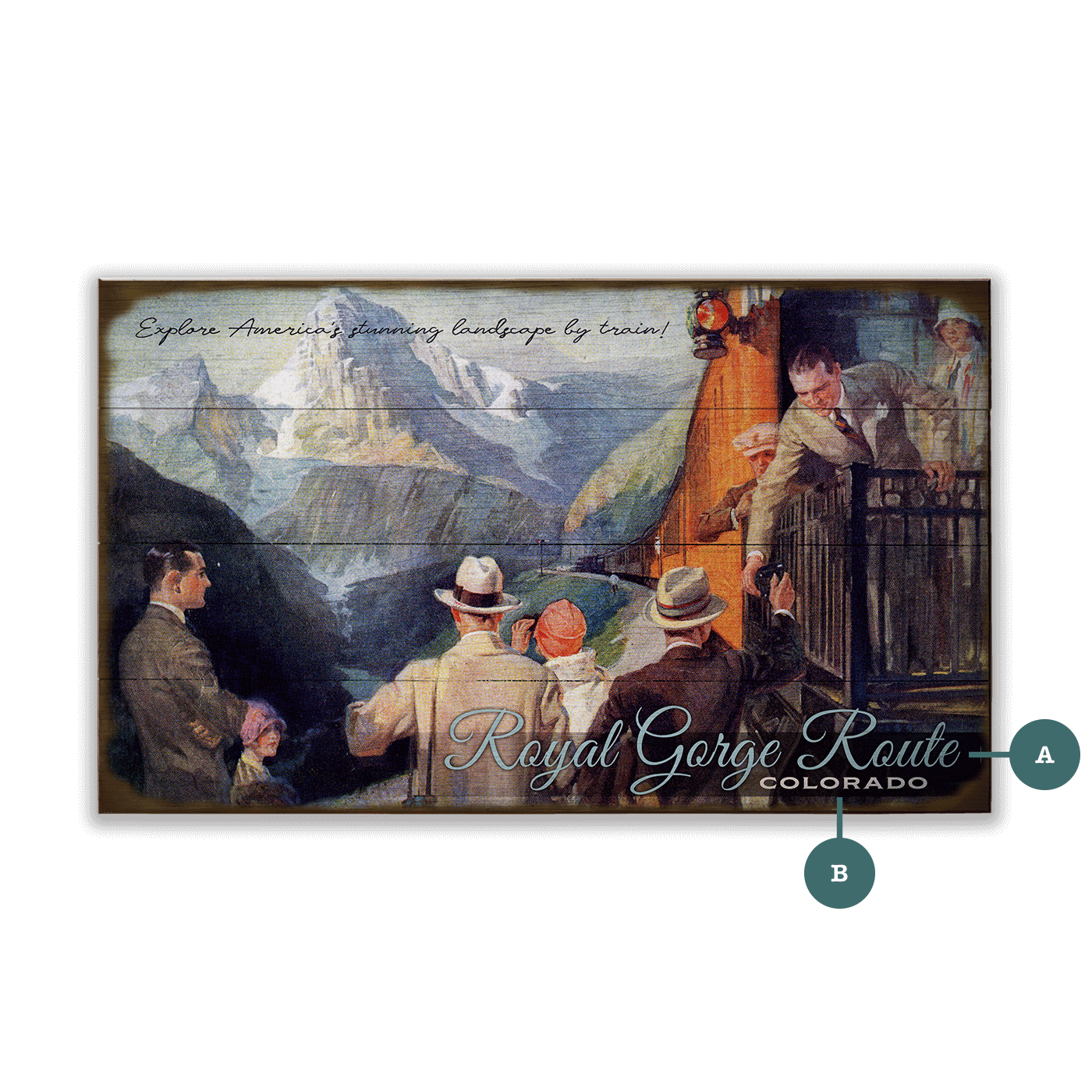 Explore America By Train - Wood & Metal Wall Art