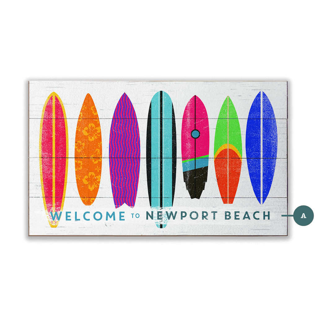 Beachside Boards: Horizontal - Coastal Surf Art
