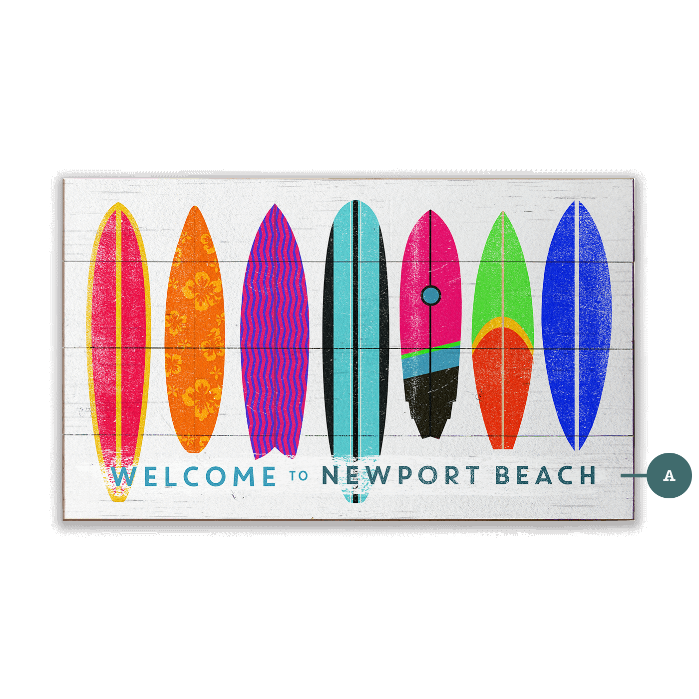 Beachside Boards: Horizontal - Coastal Surf Art
