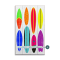 Beachside Boards: Vertical - Coastal Surf Art