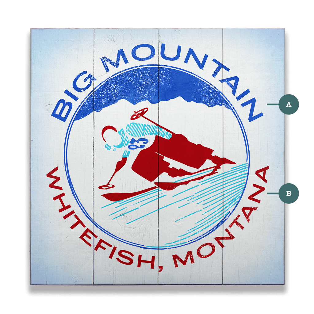 Alpine Rush Downhill Skier - Wood & Metal Wall Art