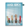 Ski Chairs: Chillin' at Big Sky - Wood & Metal Wall Art
