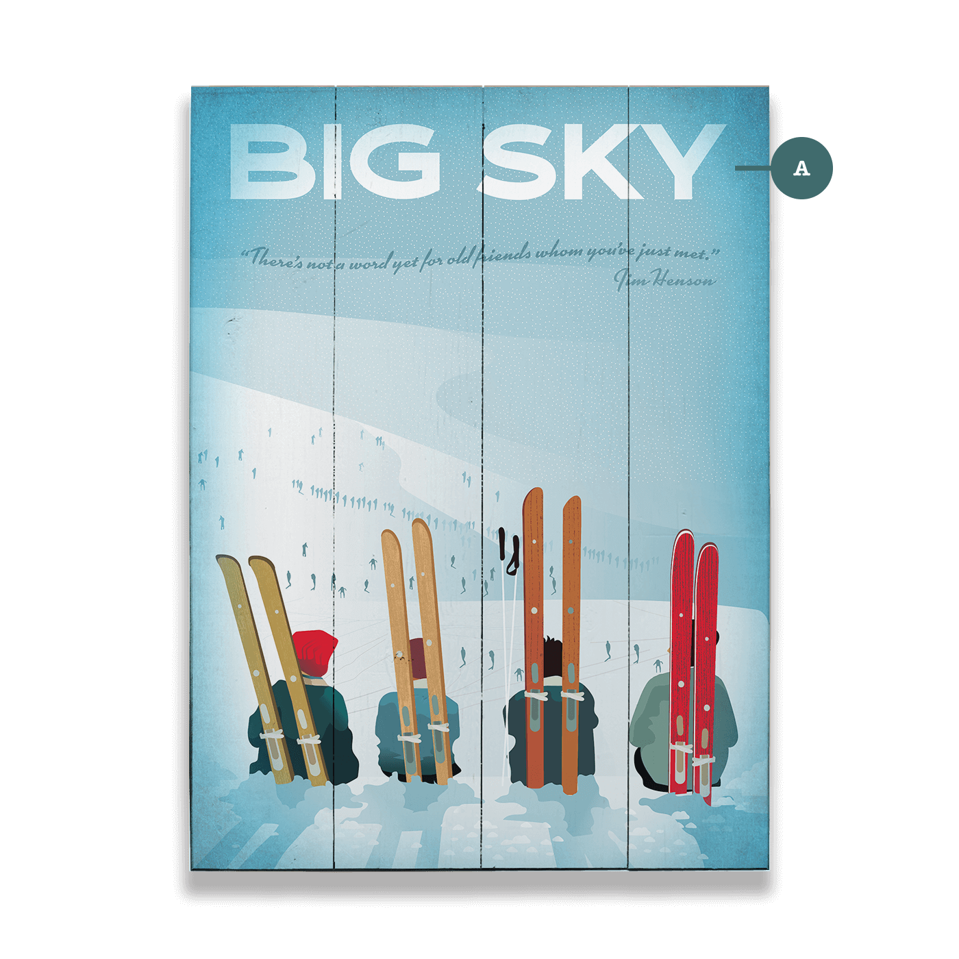 Ski Chairs: Chillin' at Big Sky - Wood & Metal Wall Art