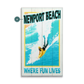 Surf Poster: Where Fun Lives - Wood & Metal Wall Art