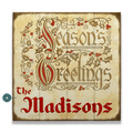 Seasons Greetings: Personalized - Wood & Metal Wall Art