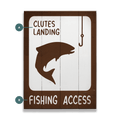 Fishing Access - Wood & Metal Wall Art