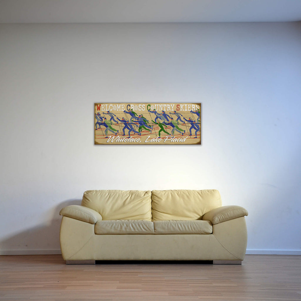 Welcome Cross Country Skiers - Wood & Metal Wall Art