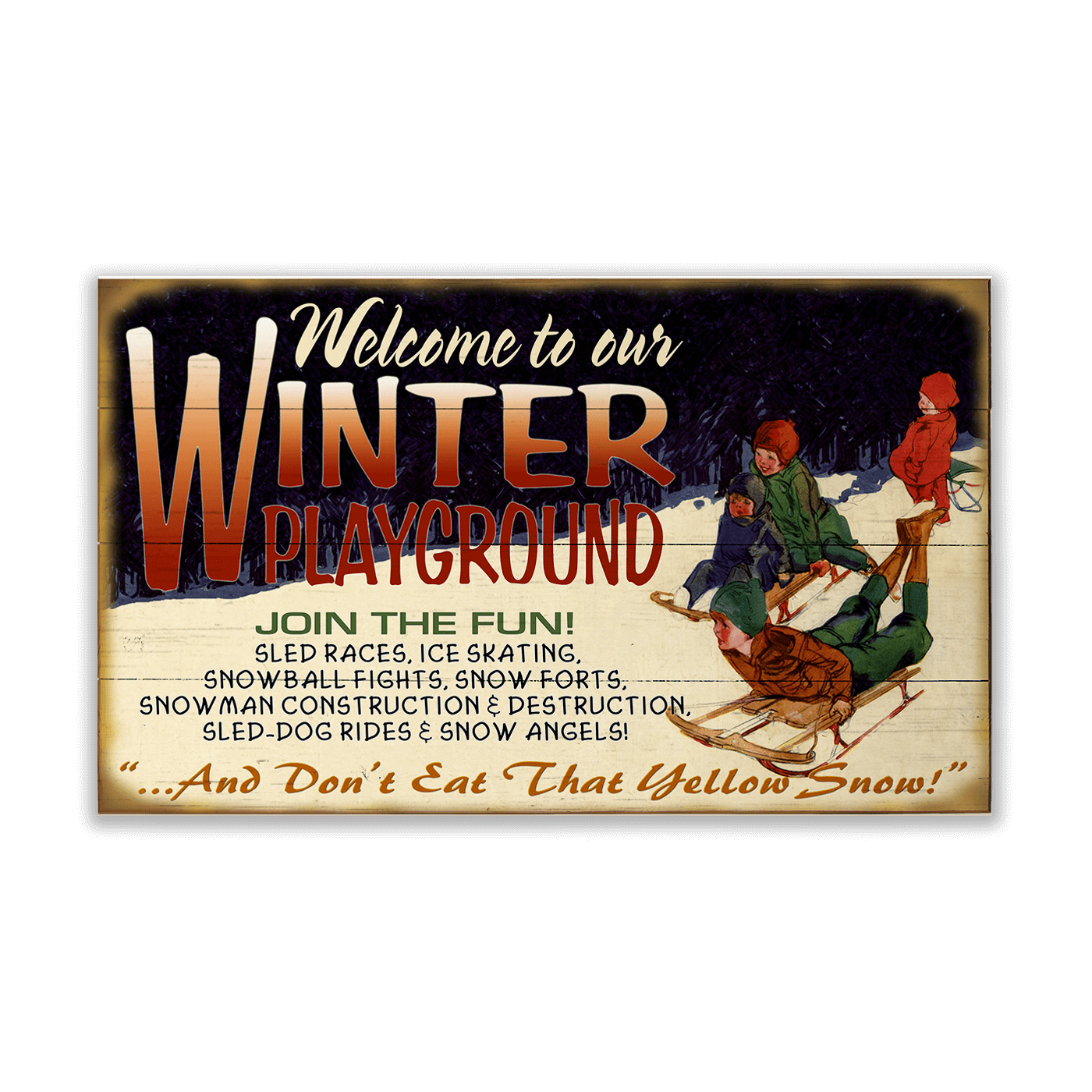 Yellow Snow: Generic - Wood & Metal Wall Art