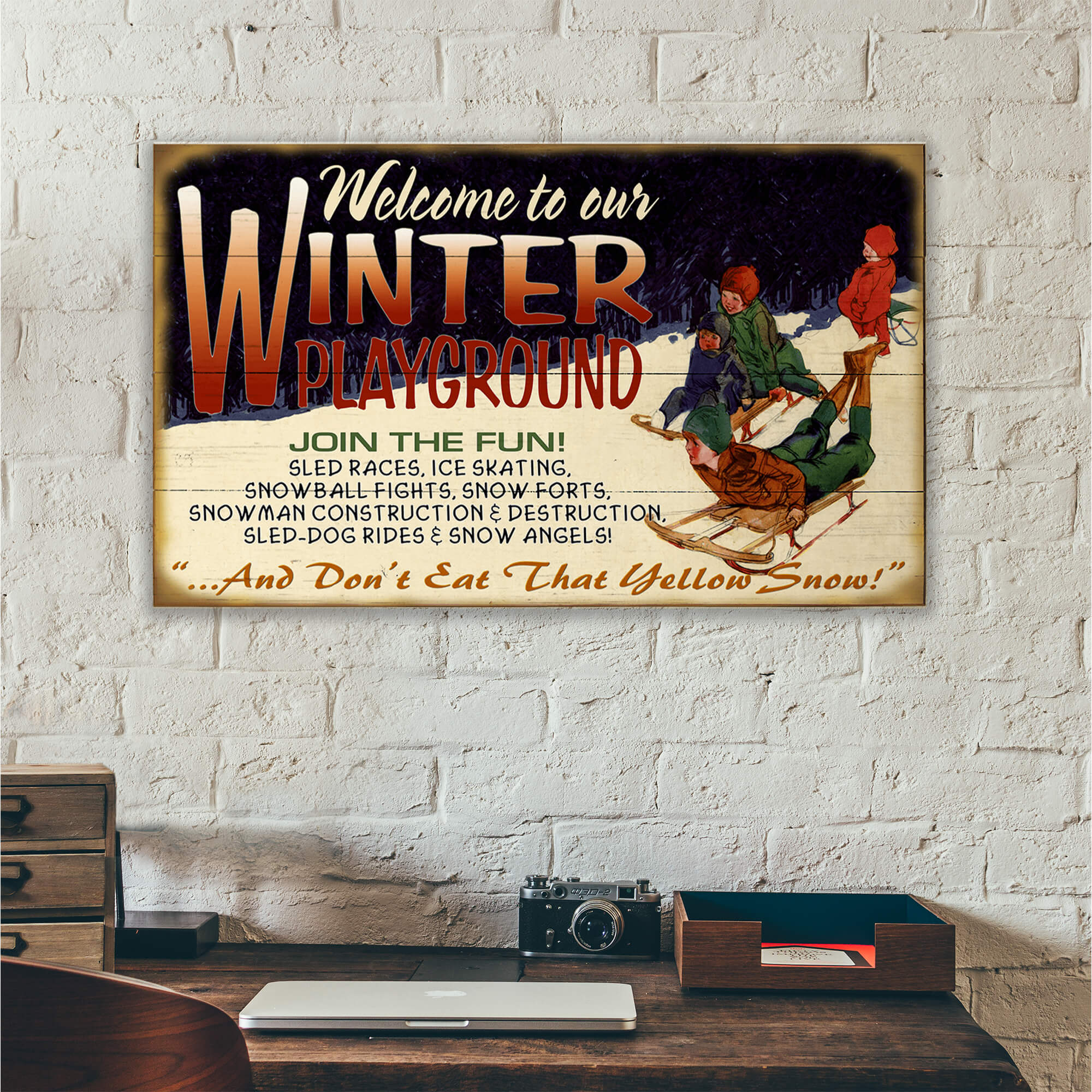 Yellow Snow: Generic - Wood & Metal Wall Art
